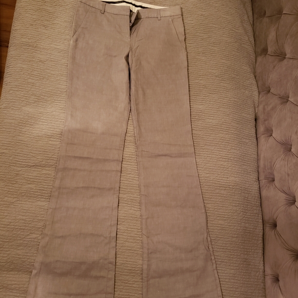 Theory linen pants, light gray, size 8 - Picture 1 of 5